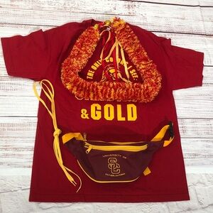 University of Southern California USC T-Shirt LG Tailgate Gift Set
